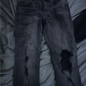 Distressed Black Jeans